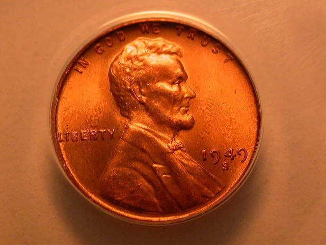 1949 S RPM#9 ANACS MS67 Red Lincoln Cent Error Free Shipping Finest Known!! - Image 4 of 4