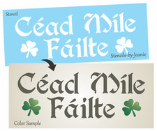 Joanie Stencil Failte Irish Welcome Shamrock Shapes Celtic Family DIY Signs