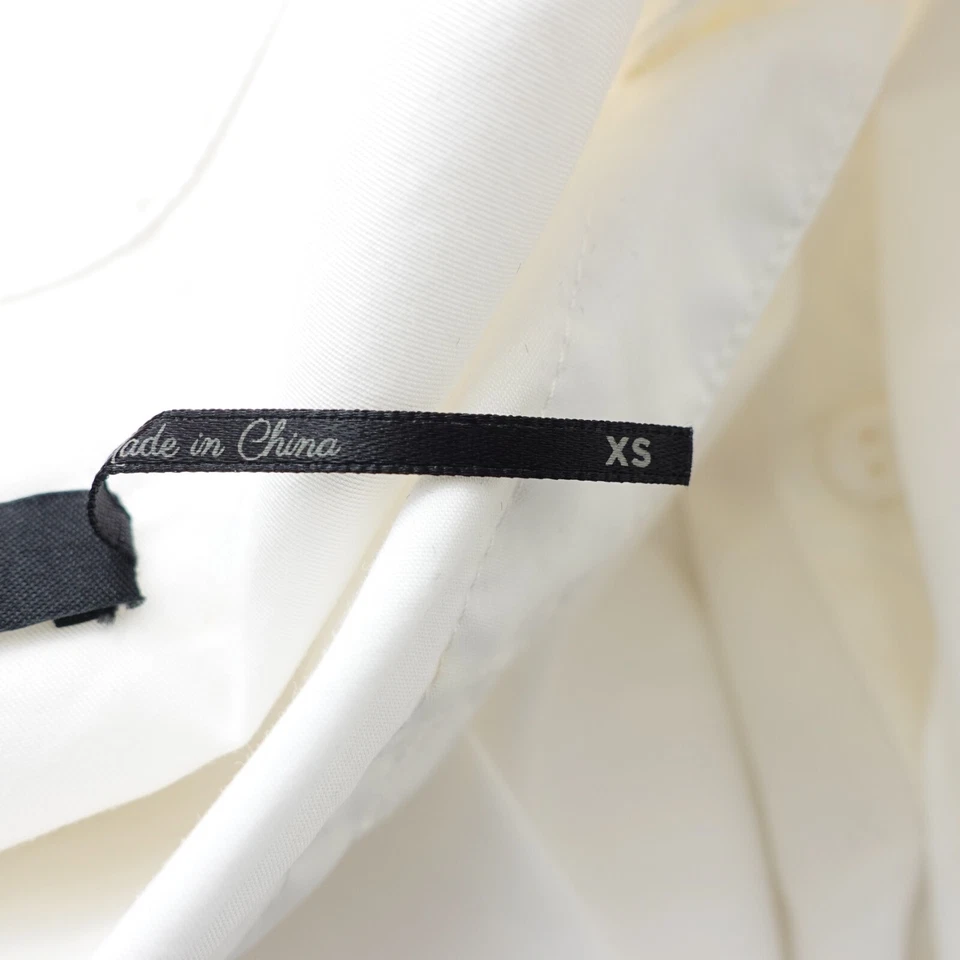 Stella Carakasi рубашка платье XS белый туника на пуговицах значок органический хлопок свободного - Изображение 3 из 4