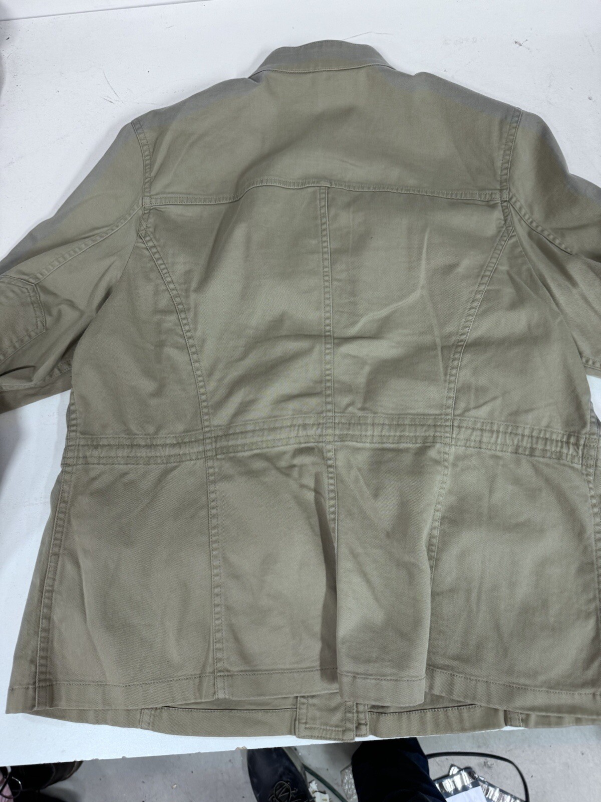 VTG LL Bean Womens Pet M Khaki Utility Safari Mil… - image 5