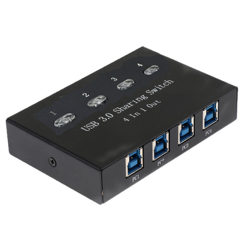 4 in 1 out USB 3.0 Sharing Switch Key Sharer Splitter KVM Printer Switcher d