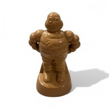 Michelin Man Bibendum Coin Piggy Bank yellow muffler Figure Ivory Vintage