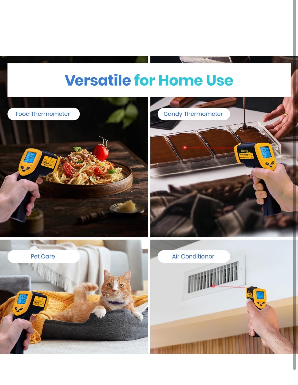 Etekcity Infrared Thermometer Laser Temperature Gun 774 Digital HVAC