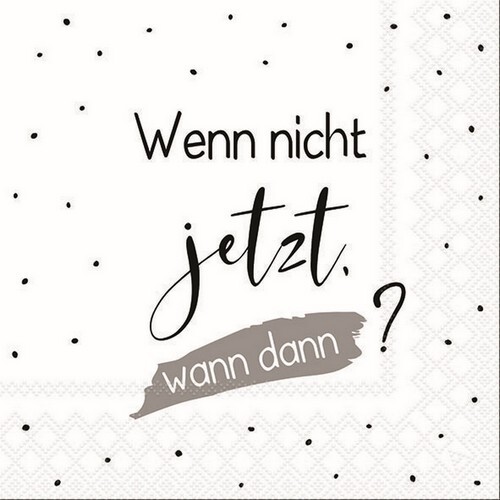 Servietten Mit Schrift & Rose-Motiv – 20 Stück, 33x33 Cm, 3-lagig, Für Feste & Tischdeko
