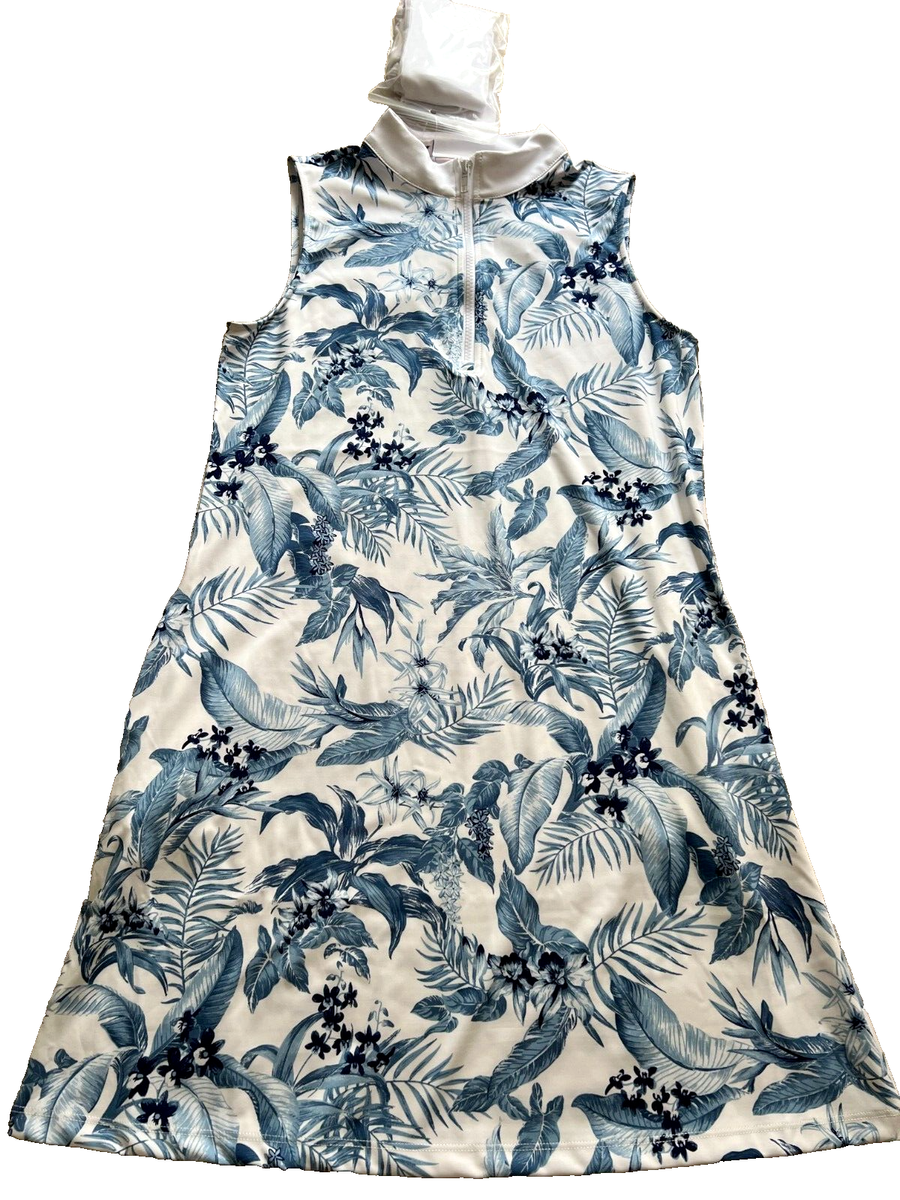 tommy bahama golf dress with shorts Tommy Bahama Golf Dress Long Sleeve With Shorts Green Pink Tropical UPF 50 Small