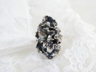 Vintage Sterling Silver Ring Brutalist MCM Modern Adjustable Size 8.5 — photo 1