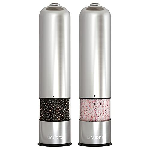 Salt and Pepper Grinder Set Automatic, Refillable, Battery Operated