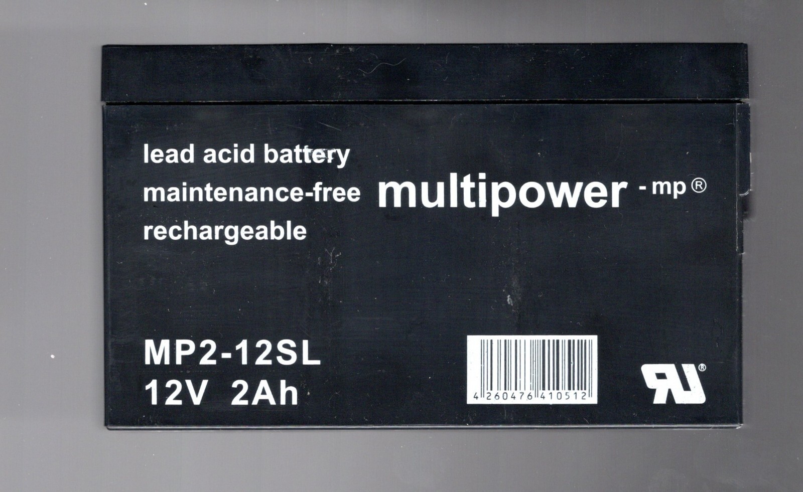 Batterie plomb MP2-12SL 12V 2AH à décharge lente et haute autodécharge réduite