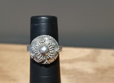 Sterling Silver Boho 1970s Ring Stamped 925 Size 5