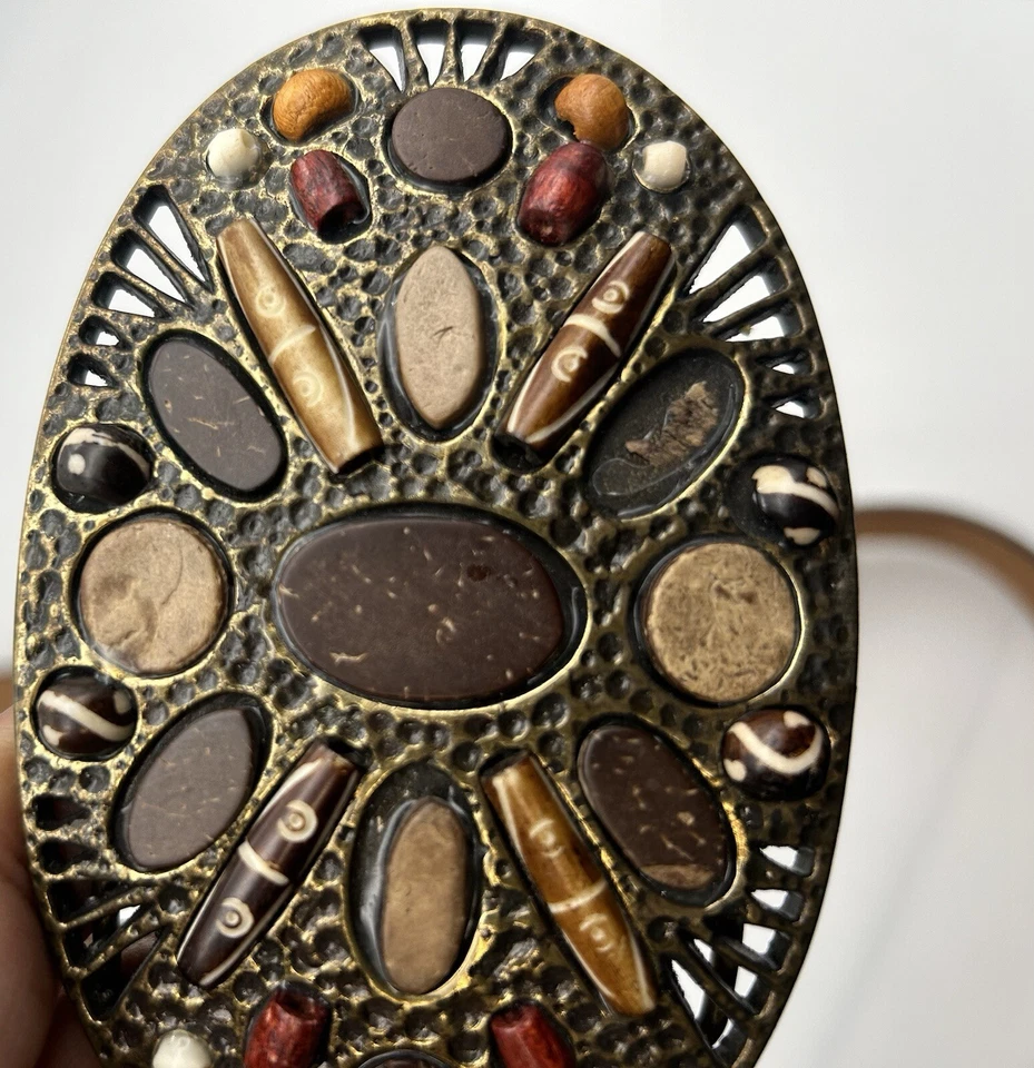 Cinturón de cuero genuino Chico's con hebilla adornada con piedra ornamentada talla grande** Foto 2 de 4