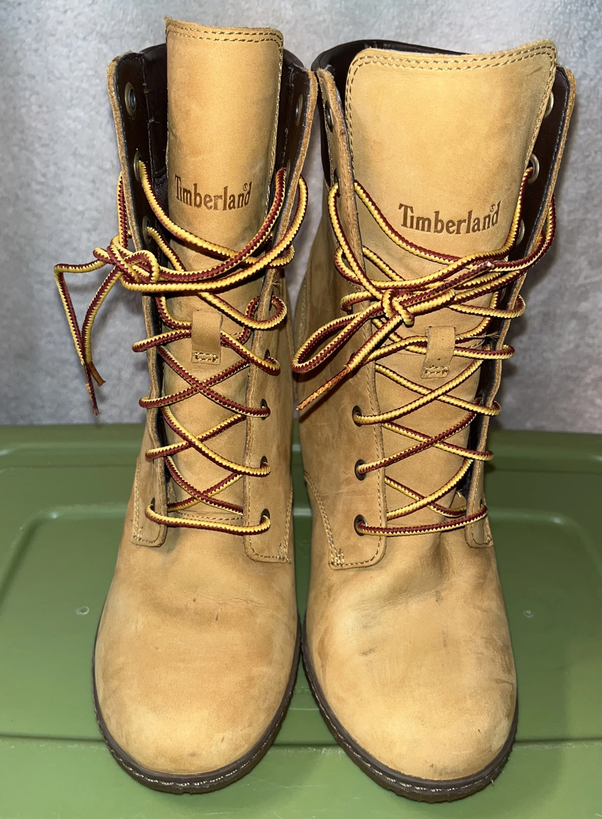 Stivali in pelle grano Timberland da donna ortolite tacco alto stile 8715A taglia 7