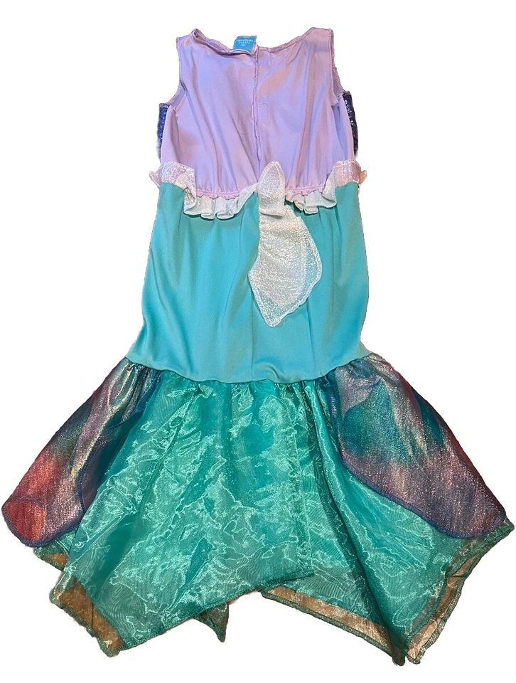 Ariel Little Mermaid Costume Girls Sz M 7/8 Halloween Play Party Dress Up - Image 2 of 4