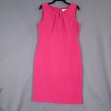 Jones Studio Separates Women's Sheath Dress Midi Lined Sleeveless Pink Size 12