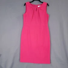 Jones Studio Separates Women's Sheath Dress Midi Lined Sleeveless Pink Size 12
