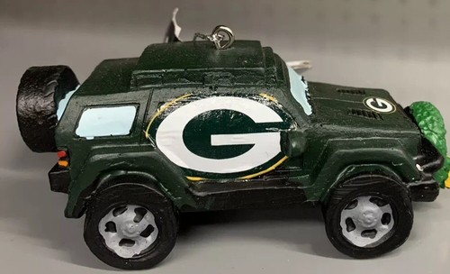 Green Bay Packers Christmas Jeep NFL Ornament 2024 NFL - Picture 2 of 5