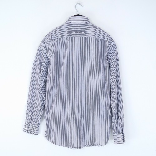 Mens CAMEL ACTIVE Shirt Medium Size Vintage Blue Striped Long Sleeve Casual Top - Picture 3 of 12