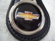 Chevrolet Bowtie Gold Key Chain Leather Fob Chevrolet Bowtie Gold Key Chain Leather Fob
