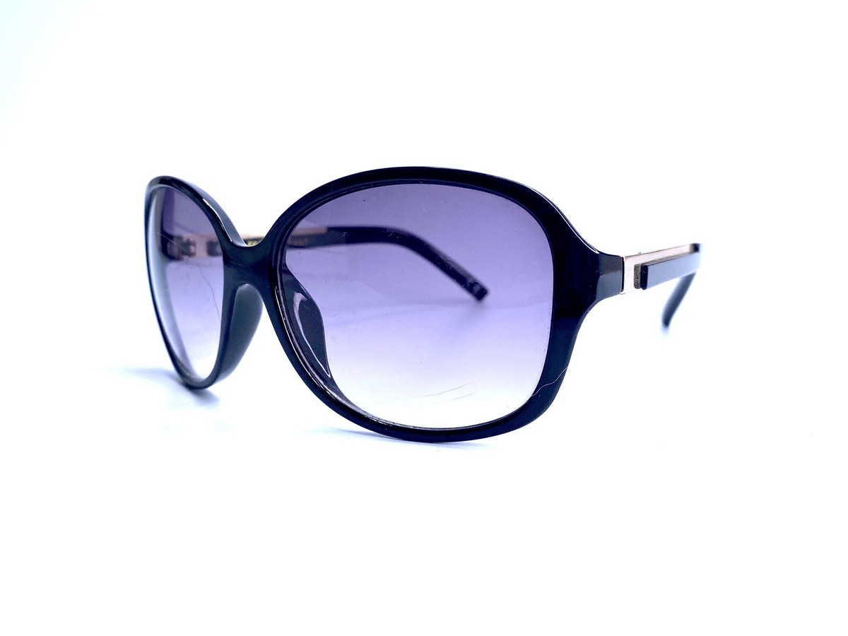 Foster Grant Black Oval Sunglasses OL1117 Luanne BLK FWG 58 17 150