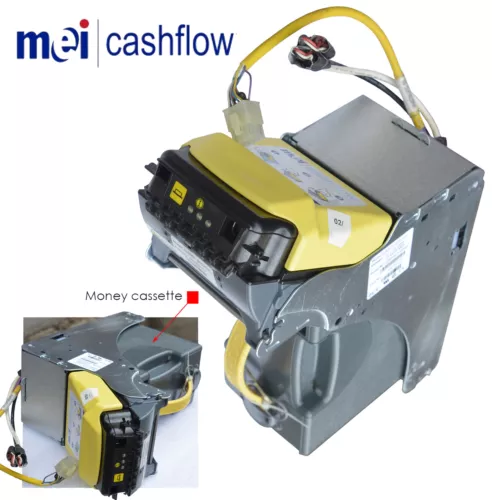 MEI CASHFLOW SC8307 RS-232 BILL ACCEPTOR VALIDATOR GELDSCHEINPRÜFER + MONEYBOX