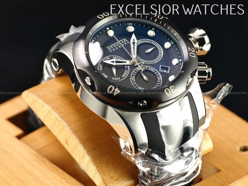NEU INVICTA RESERVE 54MM VENOM SWISS CHRONOGRAPH CLASSIC SCHWARZ SILBER SS UHR - Bild 3 von 10