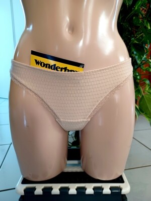 WONDERBRA STRING EN Tulle Et Dentelle Fr44- Eu42-Uk/Us L-It4 Beige EUR 11,90 - FR