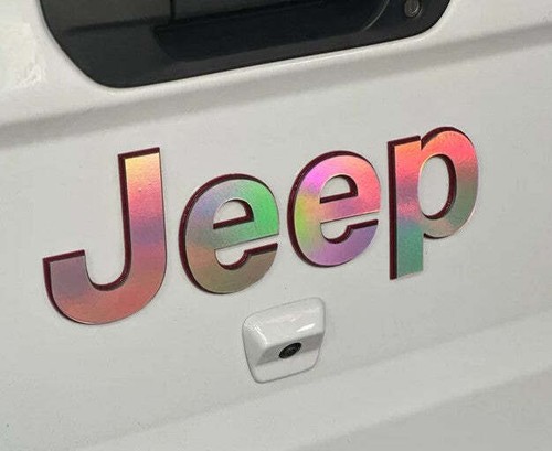Jeep Emblem Overlay Decals - Holographic Vinyl - Picture 2 of 10