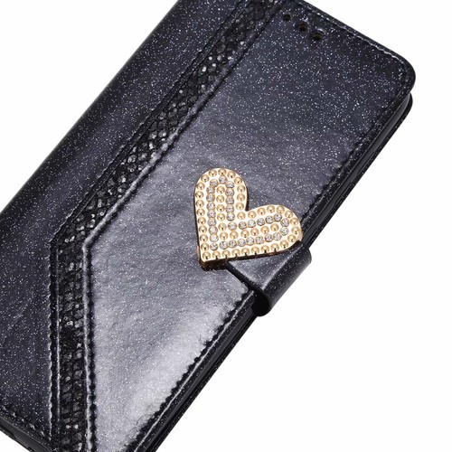 Glitter Wallet Case Card Diamond Flip Cover for Samsung A10/A20e/A30/A40/A50/A70 - Picture 8 of 33