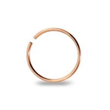 Nose Hoop Split Ring Annealed Rose Gold IP 20 Gauge 1/2" 