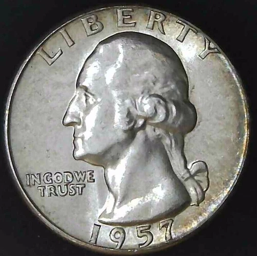 1957-P 25C Washington Quarter BU 90% Silver 22cct0531