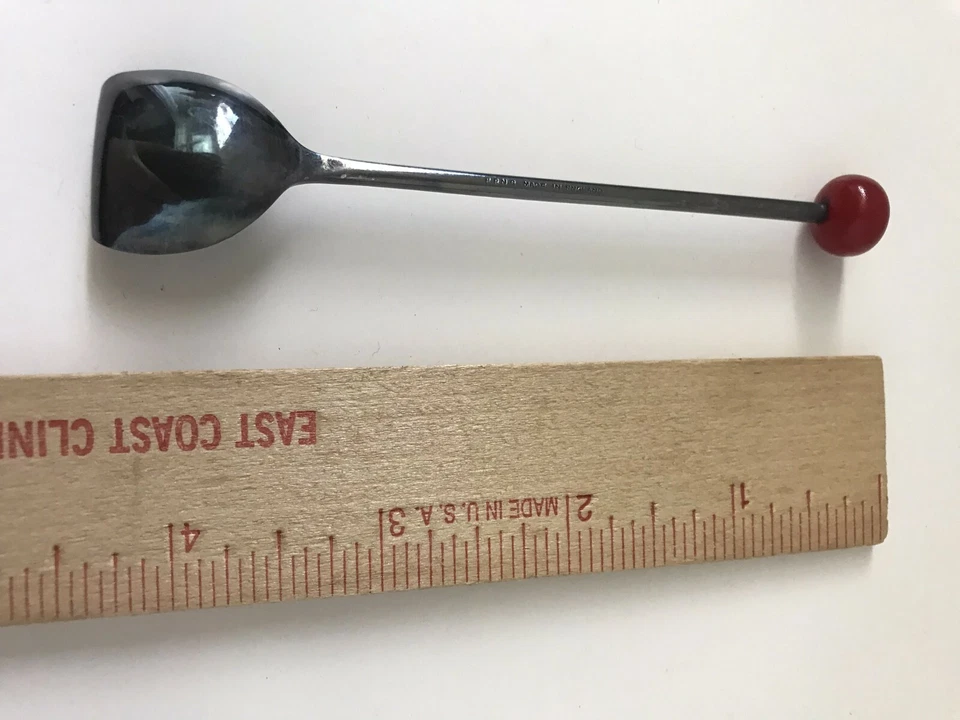 Juego de 8 piezas de plato de plata vintage ABERCROMBIE & FITCH cucharas de cóctel MUDDLER Foto 2 de 2