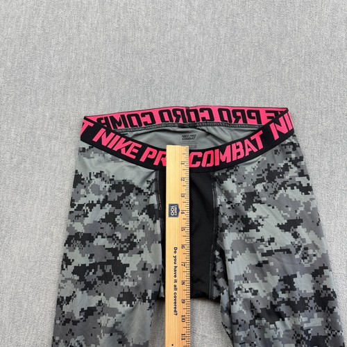 Nike Pro Combat Tights Mens XL Gray Digital Camo Crop 19" Training Gym Athletic - Picture 6 of 11