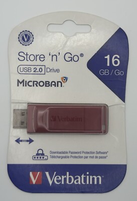 16 GB Verbatim Store N  Go USB 2.0 Drive With Microban 