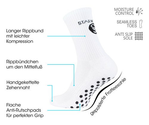 Calcetines deportivos antideslizantes, calcetines de fútbol, suela antideslizante, unisex, de Stark Soul - Imagen 2 de 12