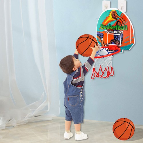 1 Set Basketball Hoop Toys Easy Installation Skill Training Kids