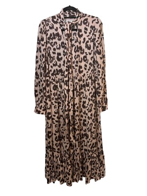 Mother of Pearl X John Lewis Pink Leopard Print Smock Midi Dress - UK Size  10 | eBay UK