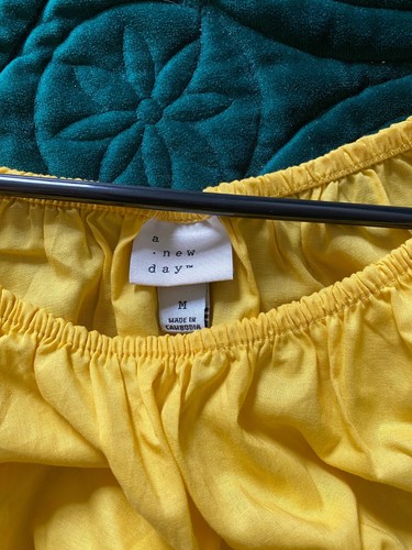 Yellow Boho Embroidery Crochet Bell Sleeves Eyelet Sz Large/2 - Picture 3 of 8