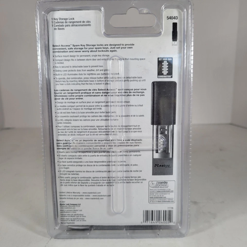 Master Lock Select Access Spare Key Storage Box Combination Lock Real Estate NEW - Image 4 of 4