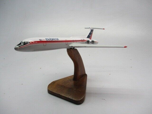 Ilyushin IL-62 Cubana Aircraft Desktop Mahogany Kiln Dried Wood Model Small New - Picture 5 of 6