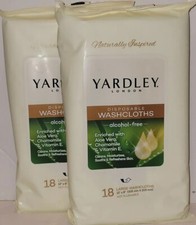  Lot 2 Disposable Washcloths 18/Pk by Yardley London 12 x 8” Long 