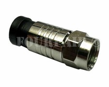 RG6 Dual Shield Coax Cable F-Type Compression Connector Fitting Male Waterproof