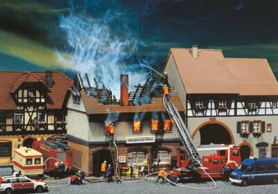 FALLER 130429 Fire ruins of the Gasthaus Zur Sonne 1:87 H0 Gauge # NEW in OVP #