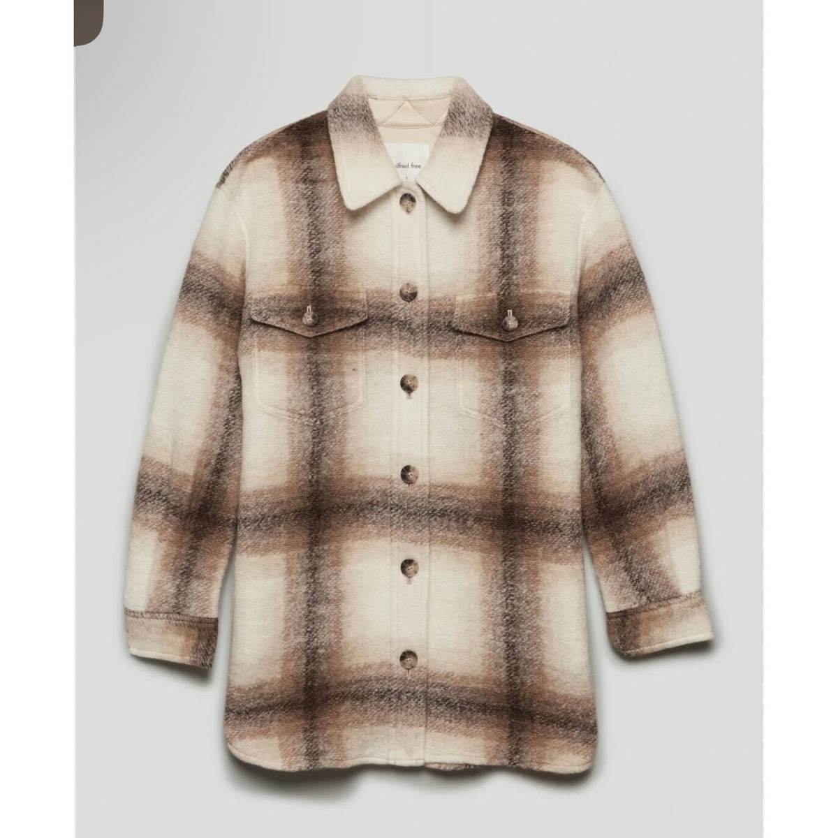 Aritzia Wilfred Free The Ganna Shirt Jacket Brown Tan size Small