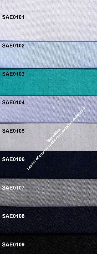 Camisa de vestir a medida para hombre, 3 camisas de vestir hechas a medida para hombre, multicolor Foto 2 de 4