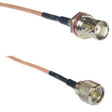 RG316 BNC FEMALE SM BULKHEAD to MINI UHF MALE RF Cable Rapid-SHIP LOT