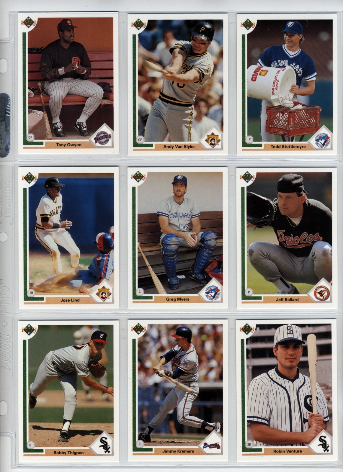 Baseball Upper Deck 1991 Cards Choose Upick from list (255-508)