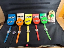 7 M & M's Candy Quartz Watchs  Character Quartz Analog not tested original