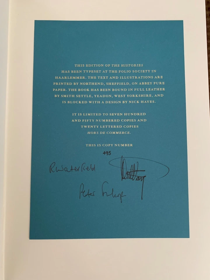 The Histories Herodutus Folio Society Limited Edition 2020 - Image 2 of 4