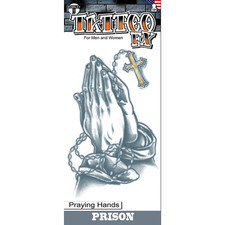 Tinsley Transfers Prison Praying Hands Temporary Tattoo - Morris Costumes
