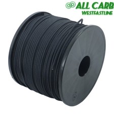 1/8"  500ft Nylon Solid Braid Rope High UV Abrasion Resistance Industrial Black