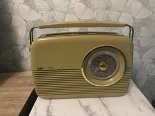 BUSH TR82/A Vintage Retro Radio : Yellow Blue 1950's Style Portable FM / MW / LW